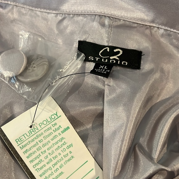 C2 Studio Silver Trench Coat - Picture 3 of 3